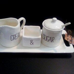 Mud Pie Bistro Cream & Sugar Set